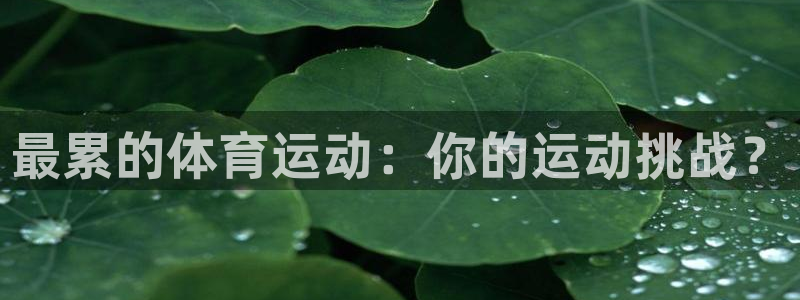 最累的体育运动：你的运动挑战？